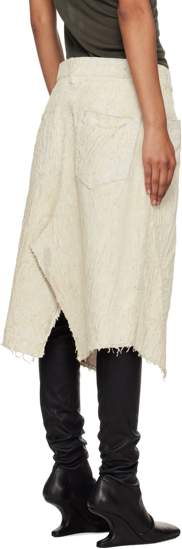 Kjol Rick Owens Rick Owens Concordians Midi Skirt Vit | RP02E4377 MMC, 2