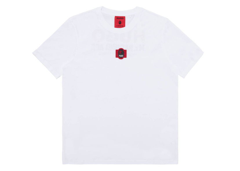 T-shirt BAPE BAPE x Hugo Logo Tee White Vit | 7I23-109-903