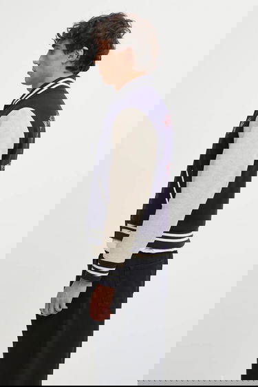 Bomberjacka Sporty & Rich Sporty & Rich Champions Wool Varsity Jacket Mörkblå | OW007623633BL111, 3