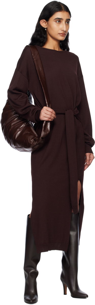 Klä LEMAIRE LEMAIRE Trompe L'Oeil Knit Maxi Dress Bourgogne | DR1093 LK087, 4