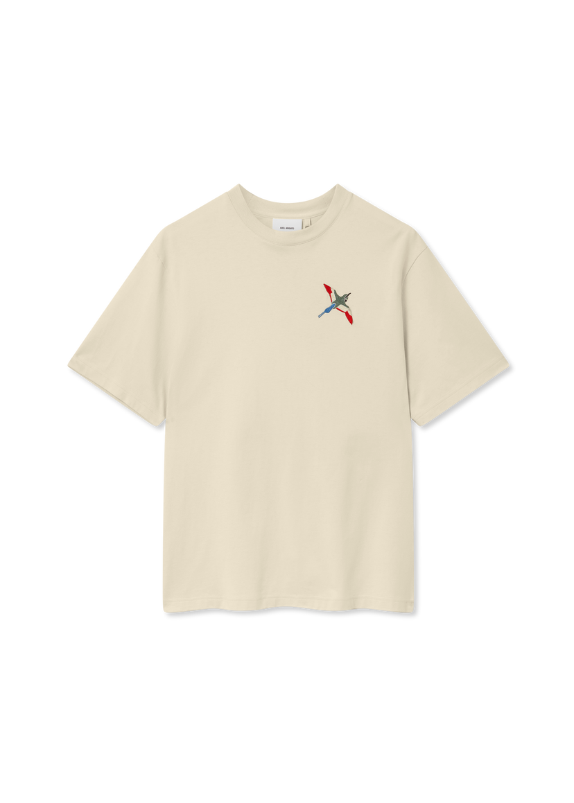 T-shirt AXEL ARIGATO Embroidered Micro Bee Bird Crewneck T-Shirt Beige | A3464001