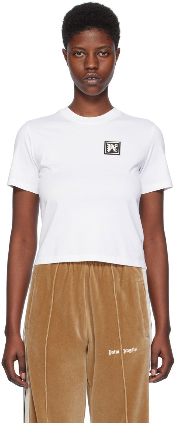 T-shirt Palm Angels 'Ski Club' T-Shirt Vit | PWAA044R24JER0020110