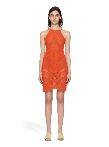 Klä Bottega Veneta Cotton Mini Dress Orange | 684474 V1OK0