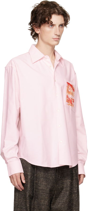 Skjorta JW Anderson JW Anderson Café Scene Embroidery Shirt Rosa | SH0372-PG1140, 1