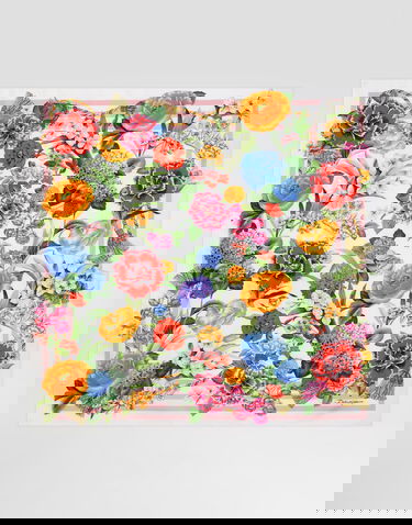 Halsduk Dolce & Gabbana Dolce & Gabbana Floral-Print Silk Twill Square Scarf Flerfärgad | FN090RGDCV9HD5KU, 2