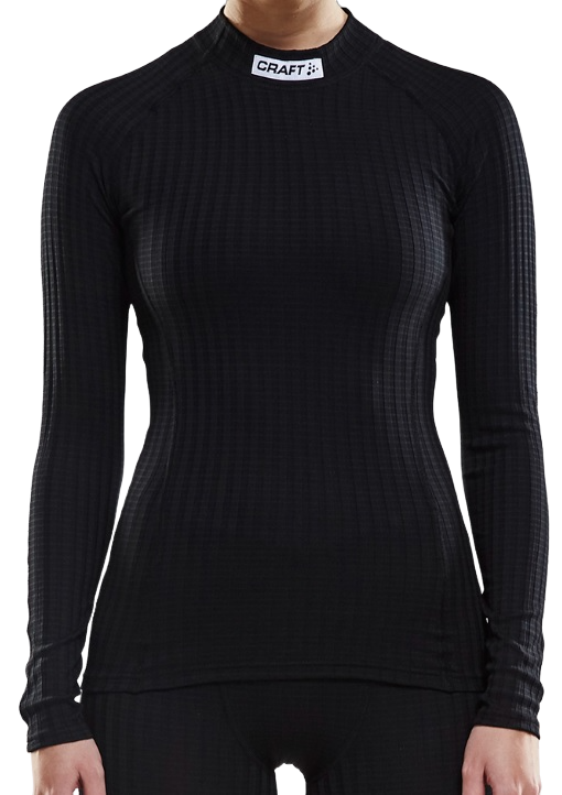 T-shirt Craft Ribbed Long Sleeve Base Layer Top Svart | 1906254-9999