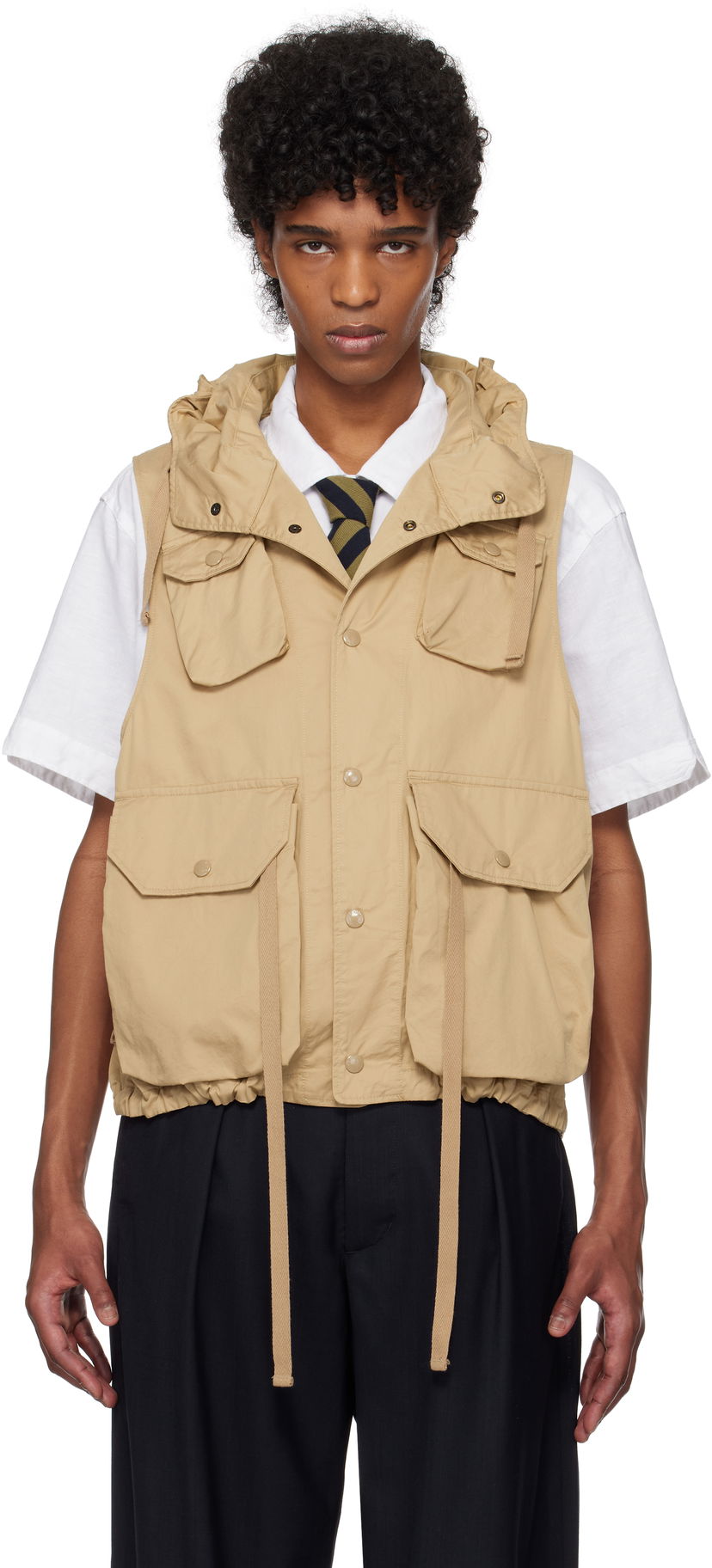 Väst Engineered Garments Engineered Garments Field Vest Beige | 25S1C004