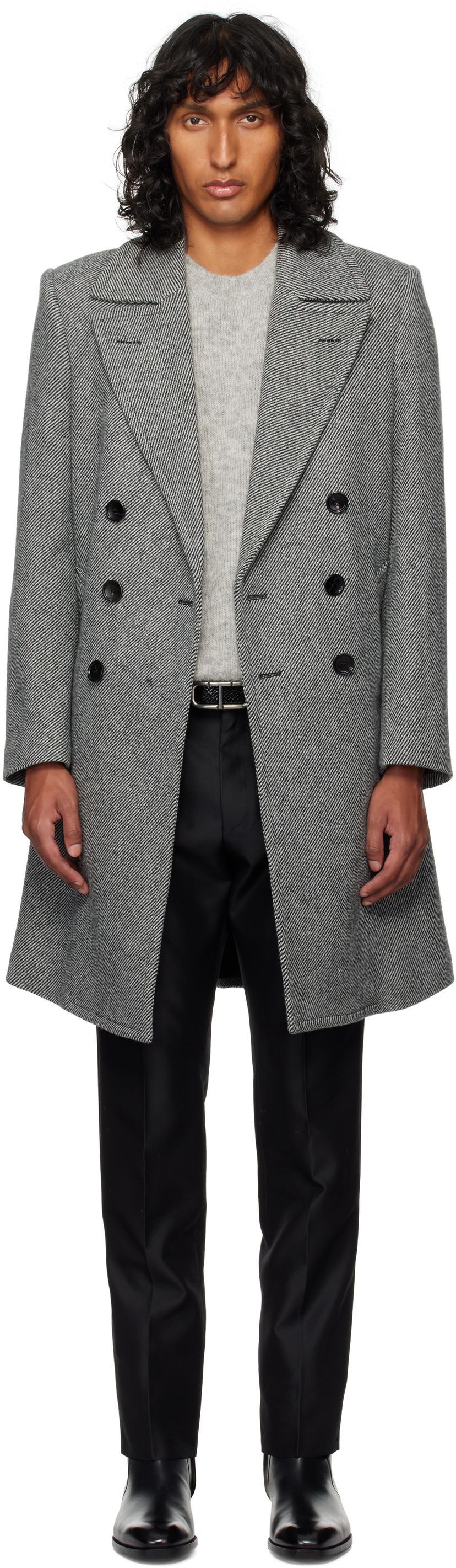 Rockar Tom Ford Graphic Twill Coat Svart | OCR009-FMW049F24