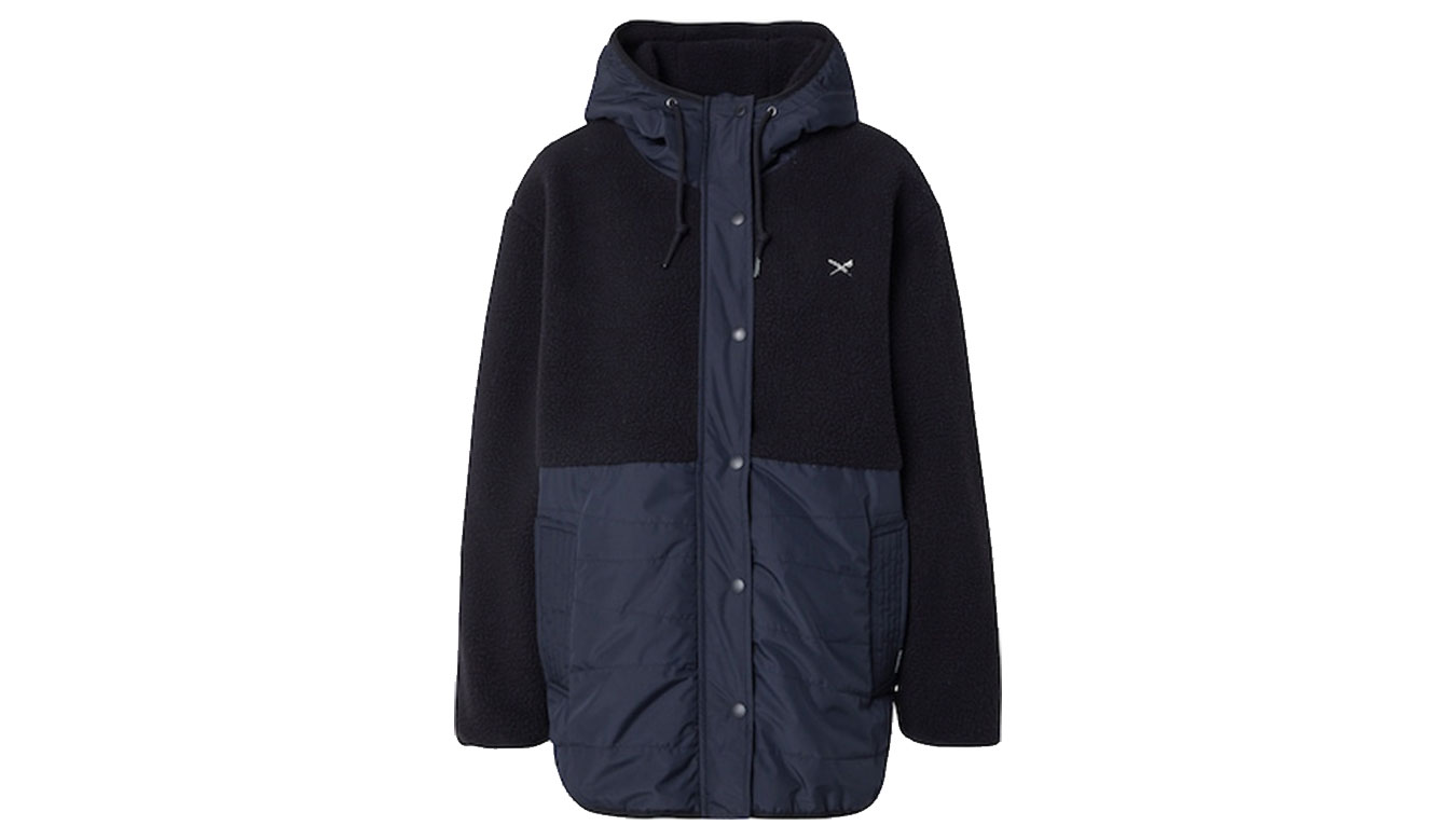 Jacka Irie Daily Arctik Hooded Fleece Long Jacket Mörkblå | 965D111-700, 0