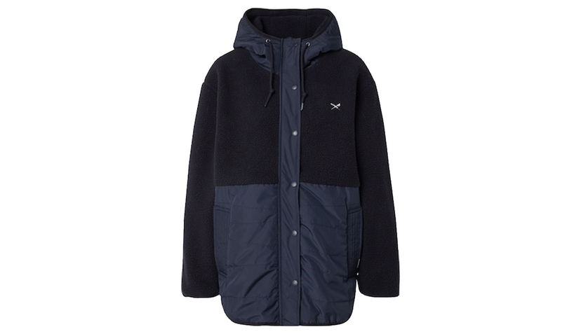 Jacka Irie Daily Arctik Hooded Fleece Long Jacket Svart | 965D111-700
