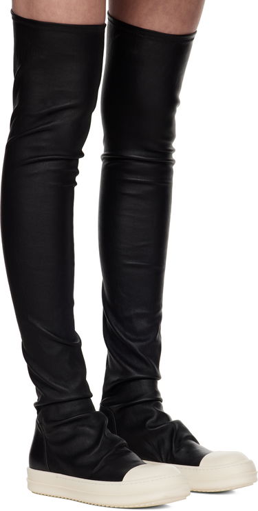 Strumpor Rick Owens Rick Owens Hollywood Knee-High Stocking Boots Svart | RP01E7893 LS, 3