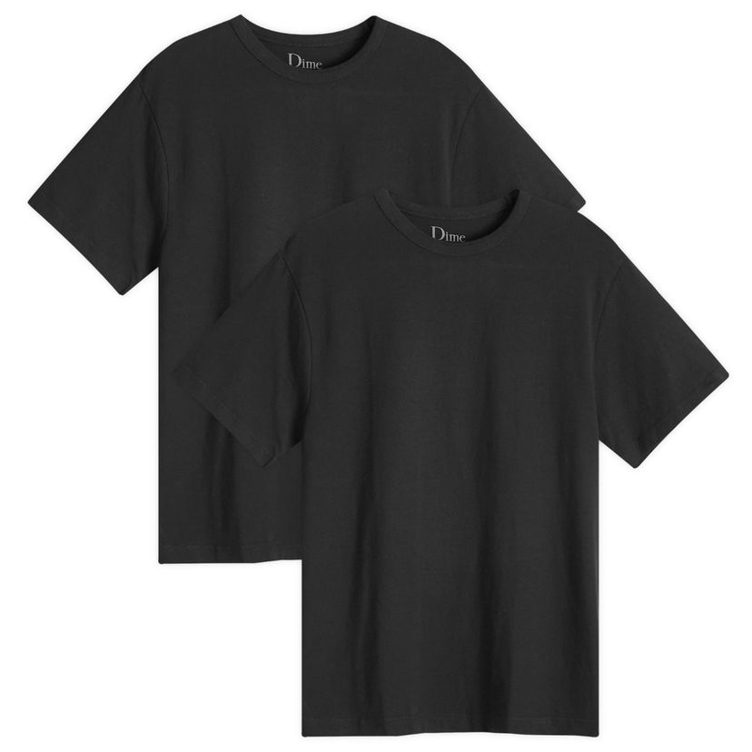 T-shirt Dime 2 Pack T-Shirts Svart | DIMESU2465BLK