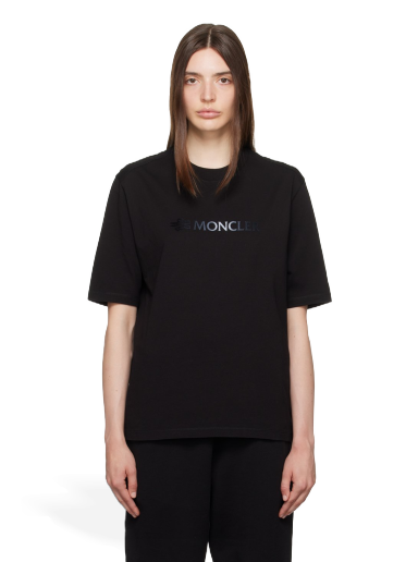 T-shirt Moncler Flocked Svart | I20938C0000389A17