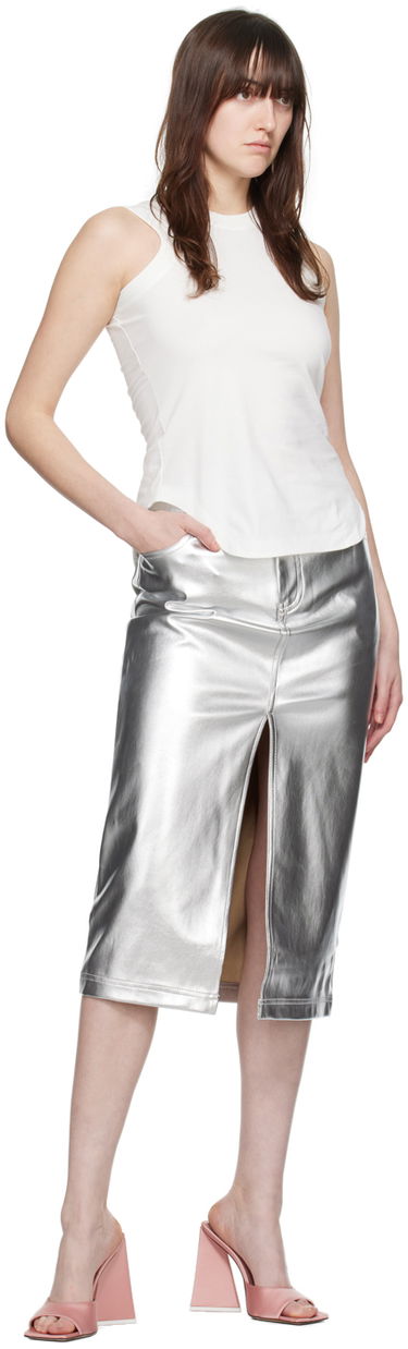 Tillbehör The Attico Attico Devon Satin Heeled Mules Rosa | 242WS000 V015, 4