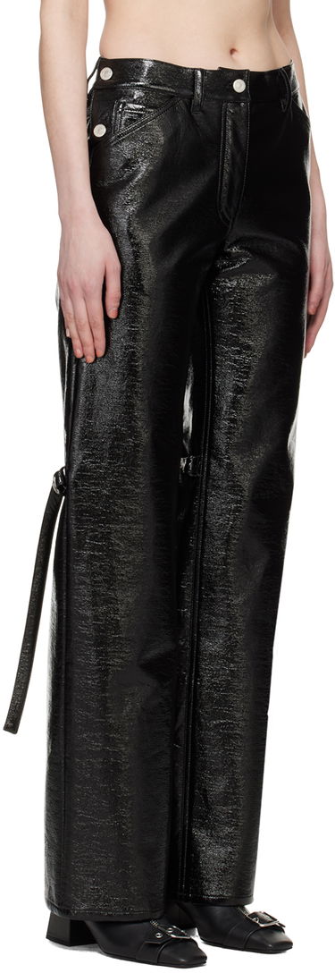 Byxor Courrèges Baggy Vinyl Trousers Svart | 124CPA214VY0014, 1