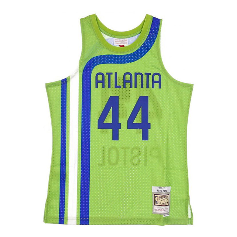 Linne Mitchell & Ness Atlanta Hawks 1970-71 Pete Maravich Swingman Jersey Grön | SMJYSB19028-AHAGNLT70PMA