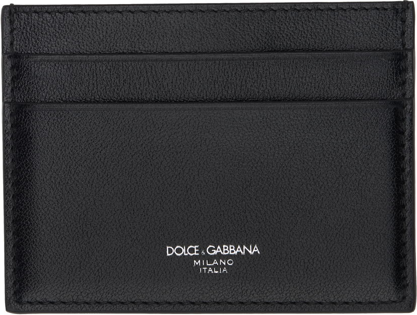 Plånbok Dolce & Gabbana Dolce & Gabbana Calfskin Card Holder Svart | BP0330AV956