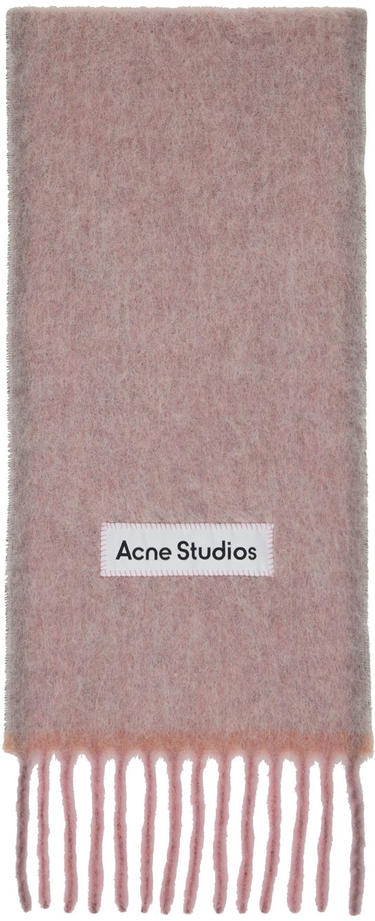 Kläder Acne Studios Pink Fringe Scarf Bourgogne | CA0290-