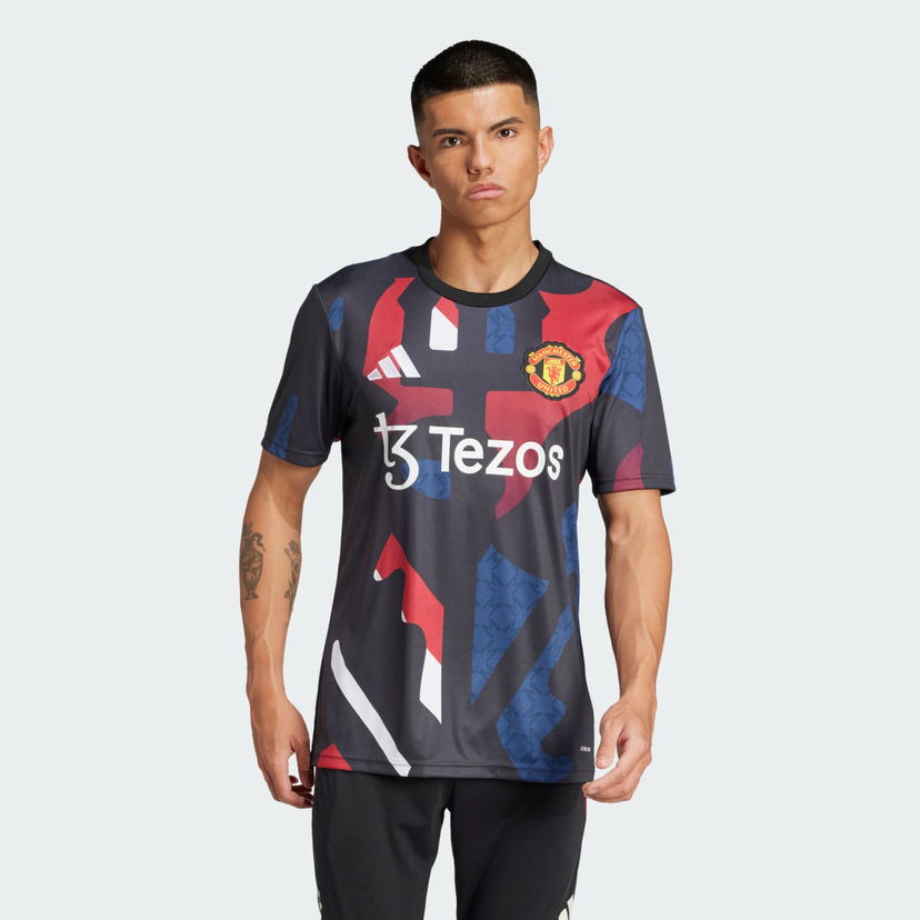 Jersey adidas Performance Manchester United Graphic Pre-Match Jersey Svart | JD7147