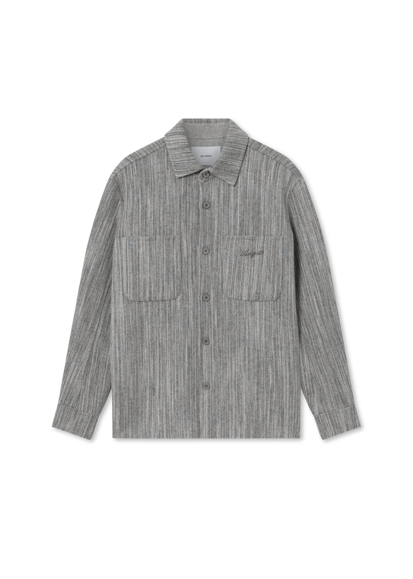 Skjorta AXEL ARIGATO Aidan Striped Button-Down Shirt Grå | A3308001