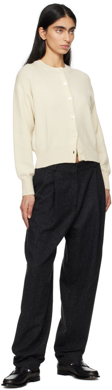 Sweater &Daughter &Daughter Ada Crewneck Cardigan Vit | HKN03905, 3