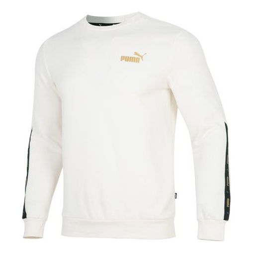 Sweater Puma Metallic Logo Sweatshirt Vit | 674346-65