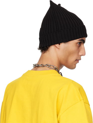 Mössa Acne Studios Acne Studios Ribbed Square Beanie Svart | C40396-, 4