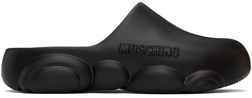 Kläder Moschino Moschino Teddy Sole Slippers Svart | MA10903G1I M29 000