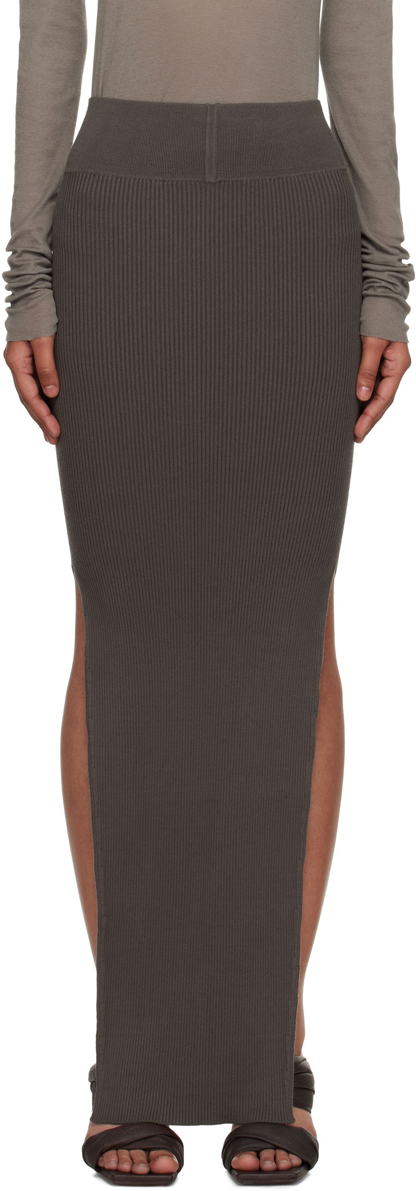 Kjol Rick Owens Rick Owens Concordians Sacriskirt Midi Skirt Grå | RP02E4619 RIBVI