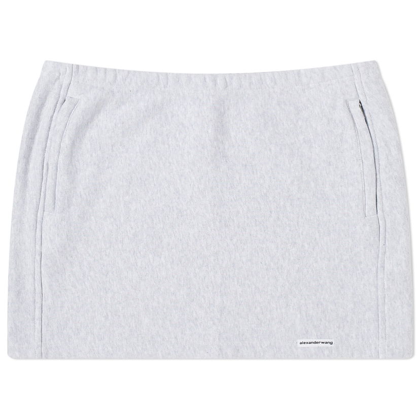 Kjol Alexander Wang Mini Logo Sweat Skirt Grå | 4CC1245056-050