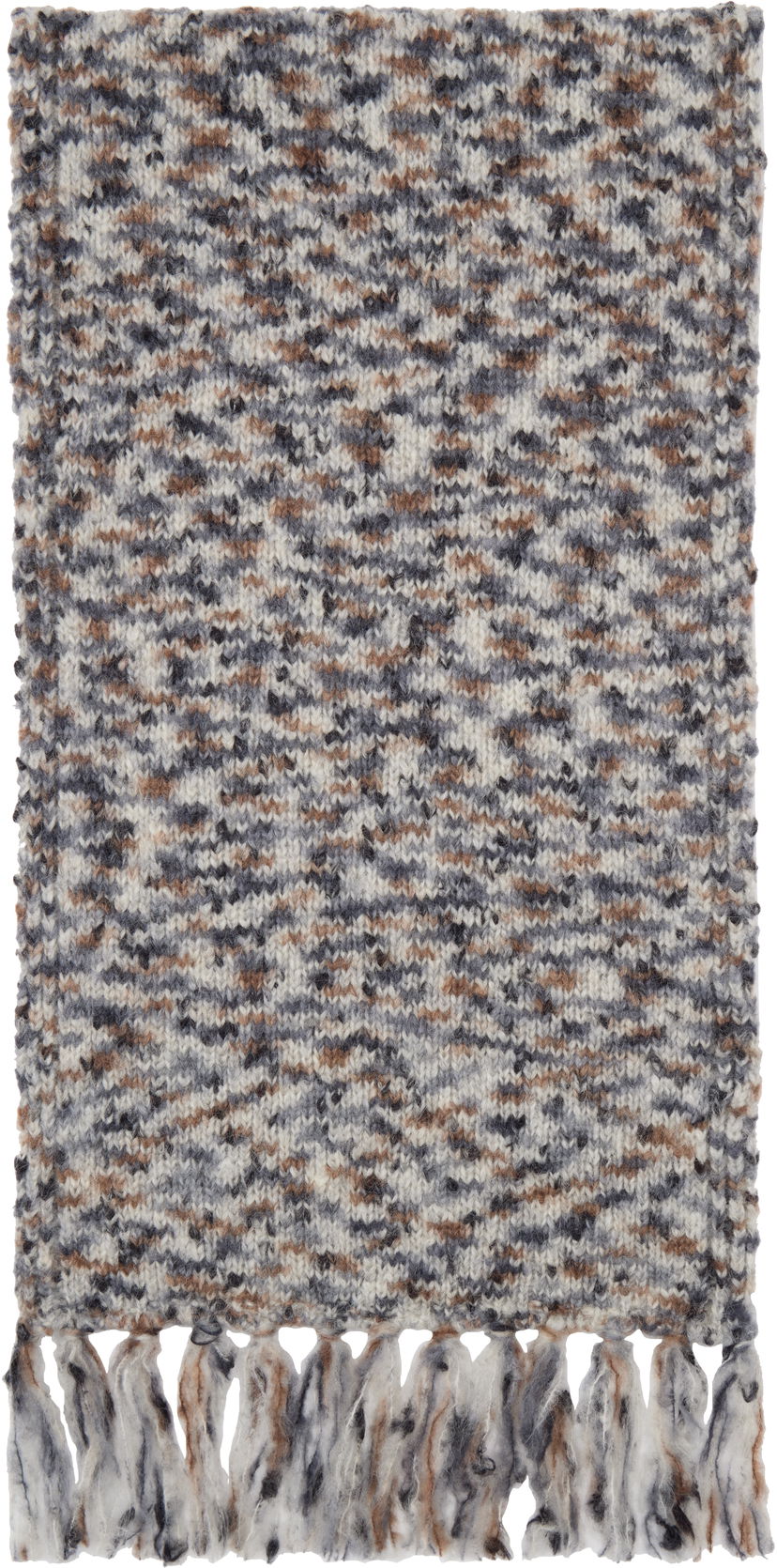 Halsduk A.P.C. Knitted Fringe Scarf Grå | WOAPE-M15207