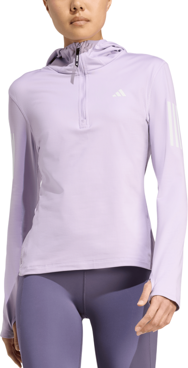 Sweatshirt adidas Originals Own the Run Hooded Running Top Purpur | jw9653, 0