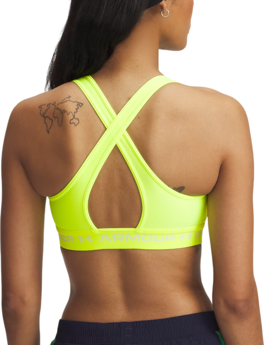 Behå Under Armour Under Armour Crossback Mid Sports Bra Gul | 1361034-732, 1