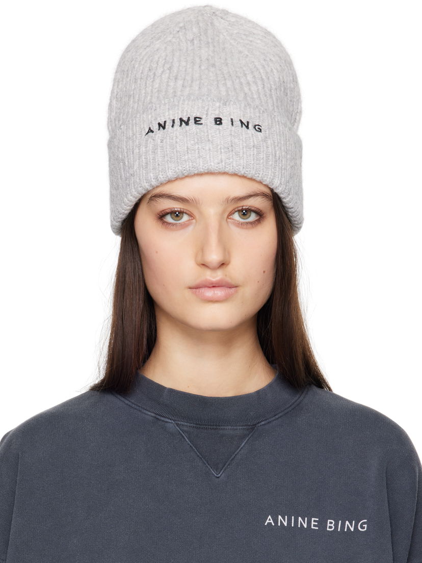 Mössa Anine Bing Anine Bing Elia Beanie Grå | A-12-10621-CHR1
