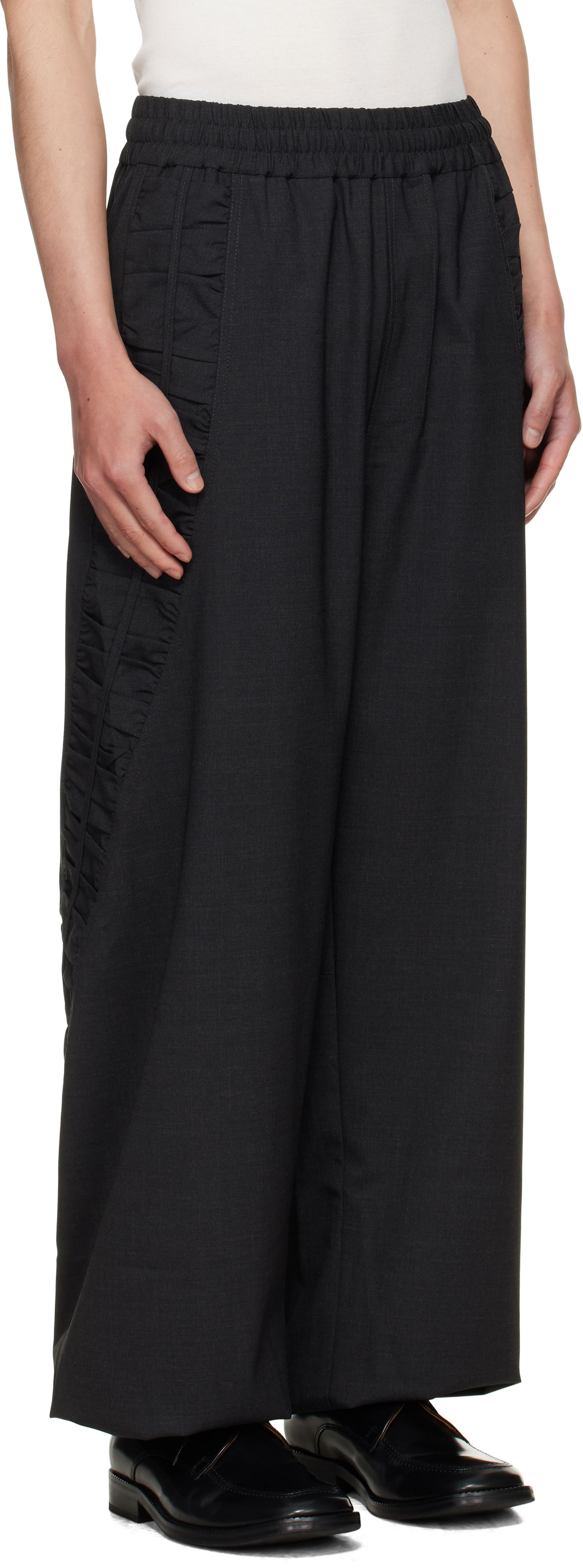 Byxor sage NATION SAGE NATION Fossil Trousers Svart | S054 FOSSIL TROUSER TROPICAL W, 1