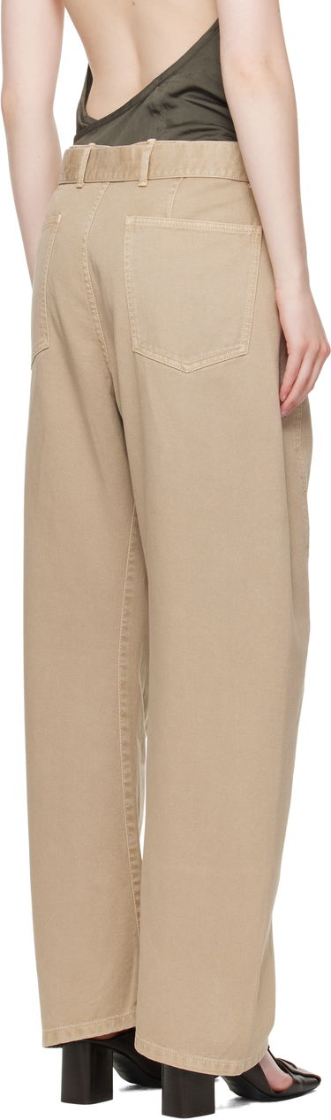 Byxor LEMAIRE Lemaire Twisted Belted Pants Beige | PA326 LD1042, 2
