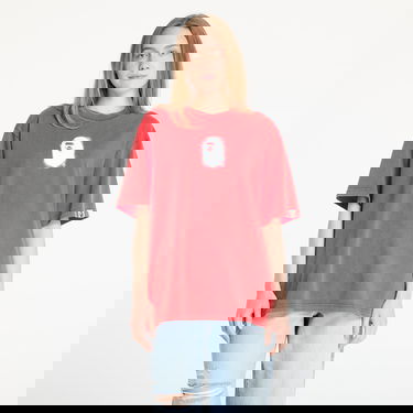 T-shirt BAPE A BATHING APE Pigment Print Ape Head Relaxed Fit T-Shirt Röd | 001CSL301307MRED, 0