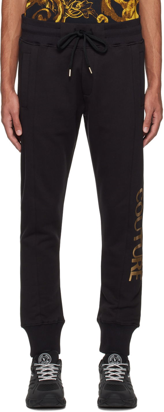 Träningsbyxor Versace Drawstring Sweatpants Svart | E76GAAT00_ECF01T, 0