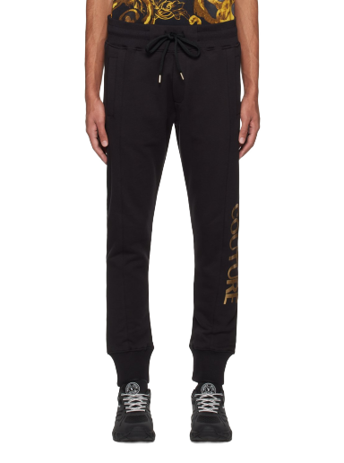 Träningsbyxor Versace Drawstring Sweatpants Svart | E76GAAT00_ECF01T