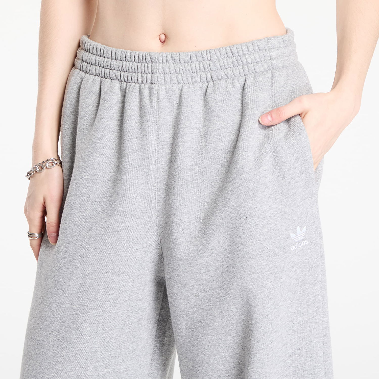 Träningsbyxor adidas Performance Essentials Wide Leg Fleece Pants Grå | JX5252, 1