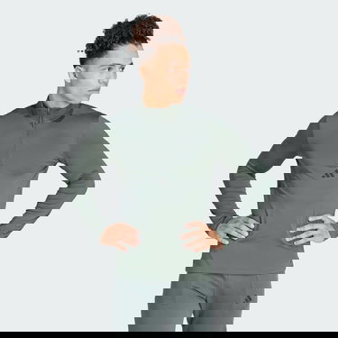 Sweatshirt adidas Performance Workout Quarter-Zip Track Top Grön | IS3802, 1