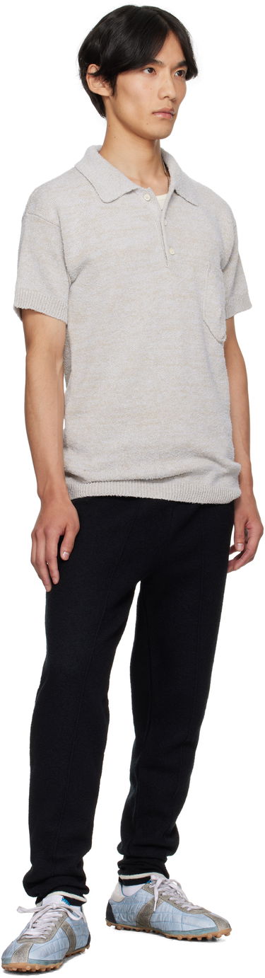Polotröja Maison Margiela Maison Margiela Patch Pocket Knit Polo Beige | S50GL0062 M13152, 3