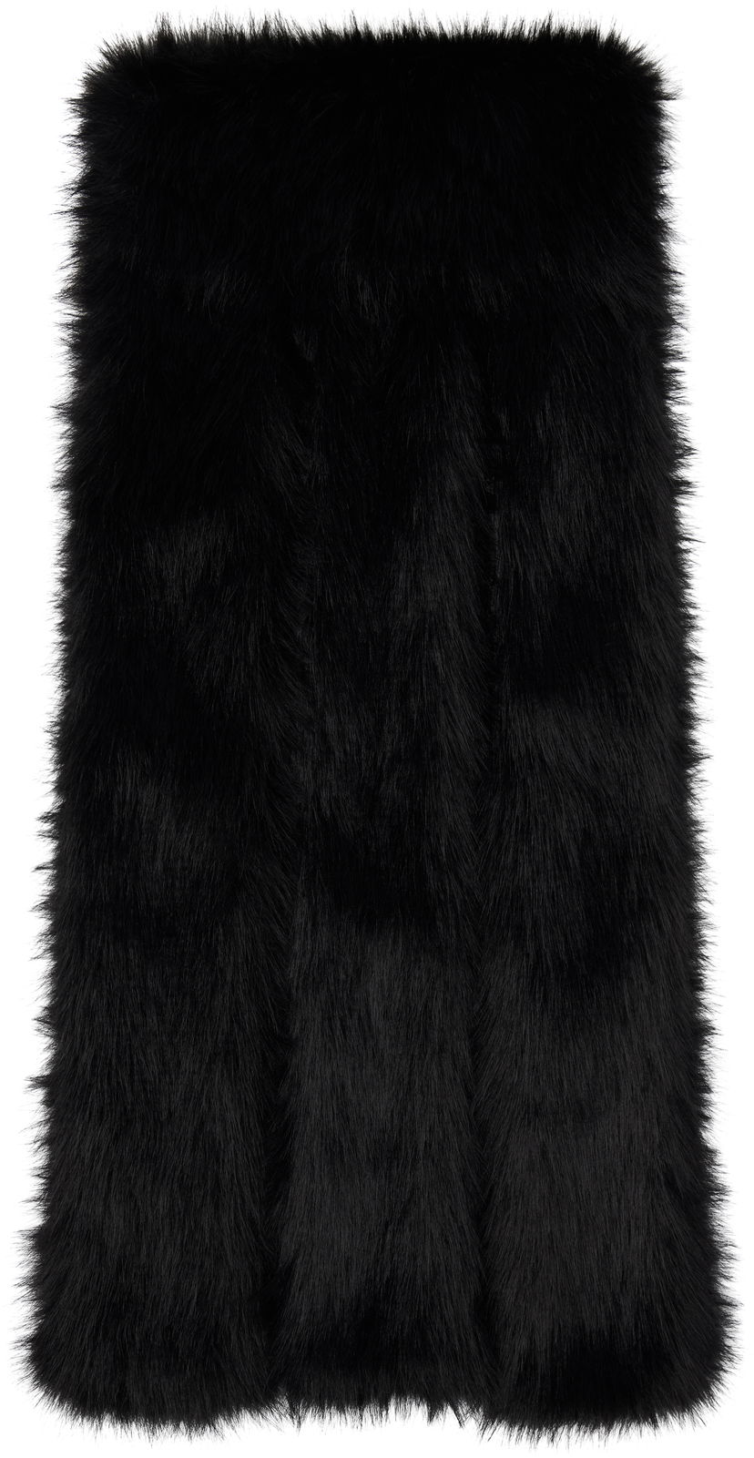 Halsduk Simone Rocha Simone Rocha Triple Slit Faux Fur Scarf Svart | 1038 1090