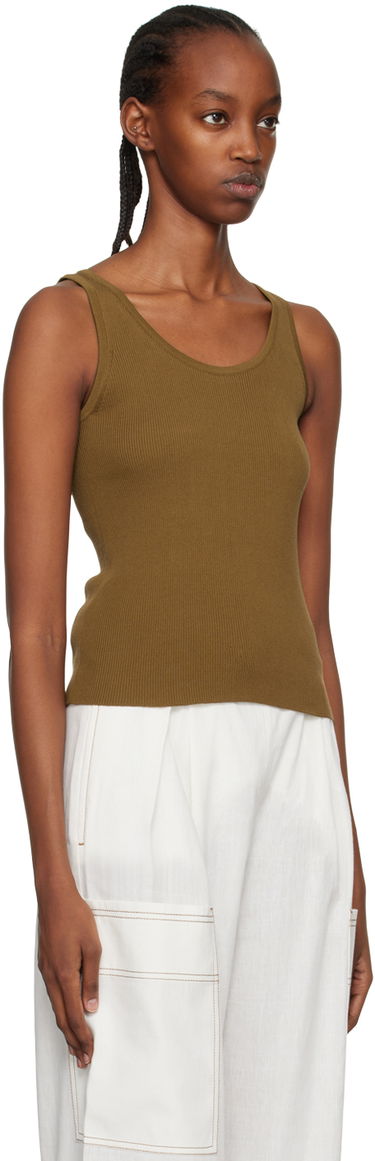 Linne Max Mara Show Ribbed Tank Top Grön | 2313610232600 MM12117, 3