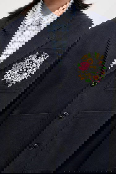 Jacka KENZO Kenzo Embroidered Flower Chore Jacket Mörkblå | FF55VE2319GV.79, 3
