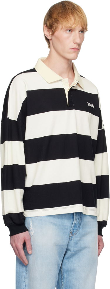 Polotröja Rhude Rhude Striped Piqué Polo Svart | RHSS25PO03012, 1