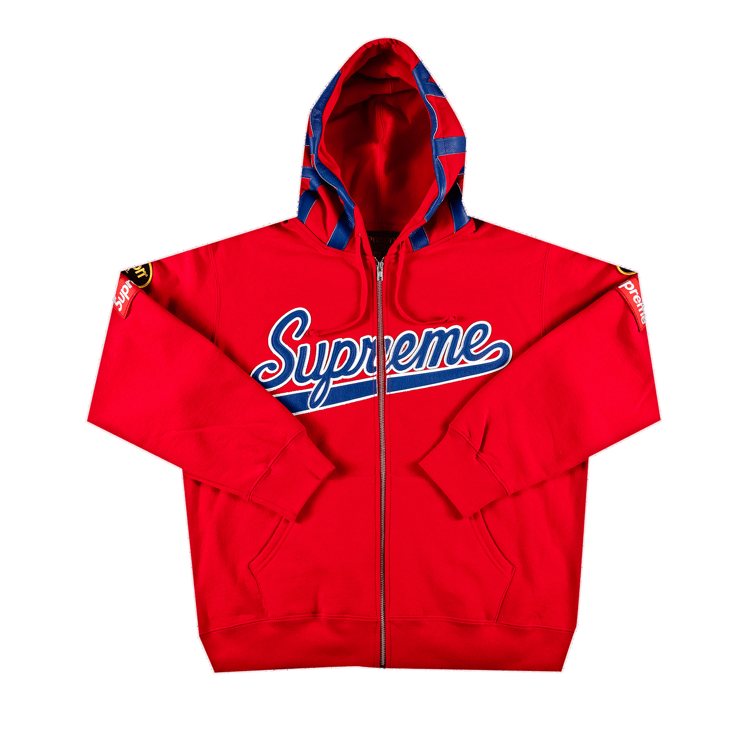 Sweatshirt Supreme Vanson Leathers Spider Web Zip Up Hooded Sweatshirt Röd | SS21SW47 RED, 0