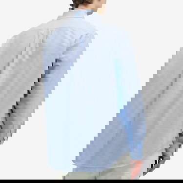 Skjorta Moncler Oxford Cotton Shirt With Logo Patch Blå | 2F000-06-20838-701, 3