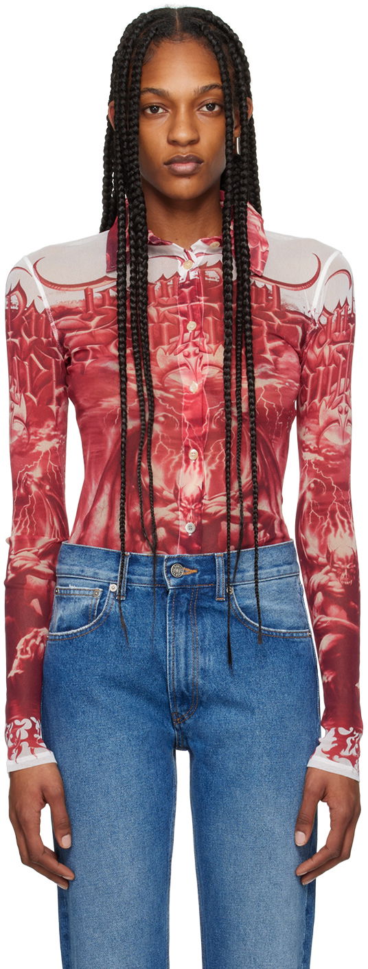 Skjorta Jean Paul Gaultier Gaultier 'The Diablo' Graphic Shirt Röd | 24/25-U-CH015-T546-0130