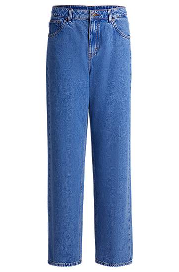 Jeans BOSS Relaxed Fit Stonewashed Jeans Blå | 50517262
